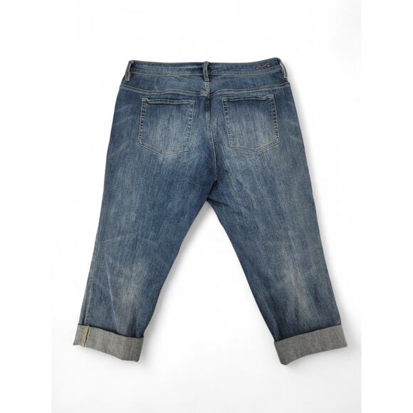 Carve Designs Organic Cotton Boyfriend Jeans Size 12‎ Mid Rise Cuffed Straight - Picture 2 of 5